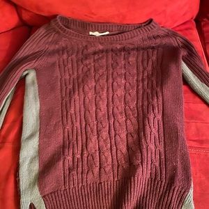 Maroon and Gray Sweater